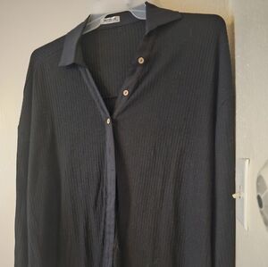 Black Button-Up Cardigan